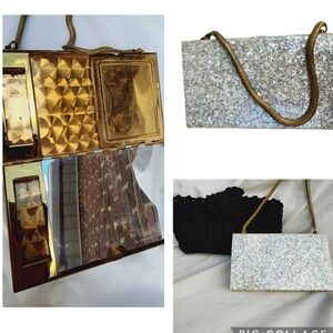 Vintage Lucite Confetti Bag/ Glamor‎ Accessory